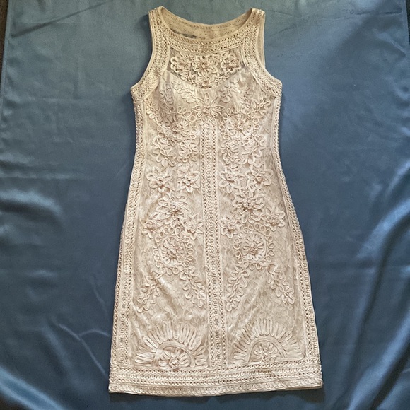 SUE WONG nude cocktail dress Small - Picture 11 of 13